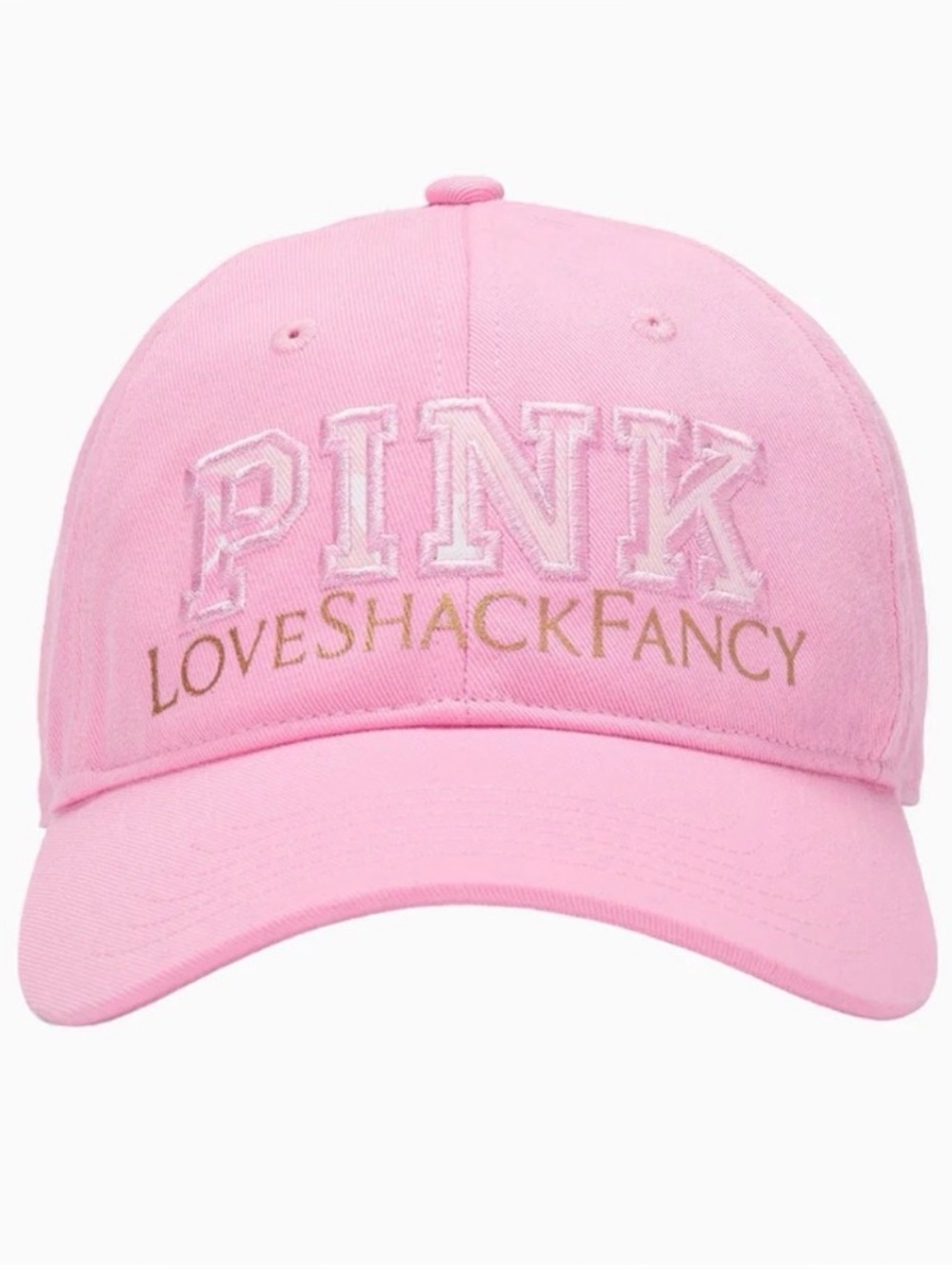 PINK x LoveShackFancy Pink Baseball Hat 
Pink Lollipop